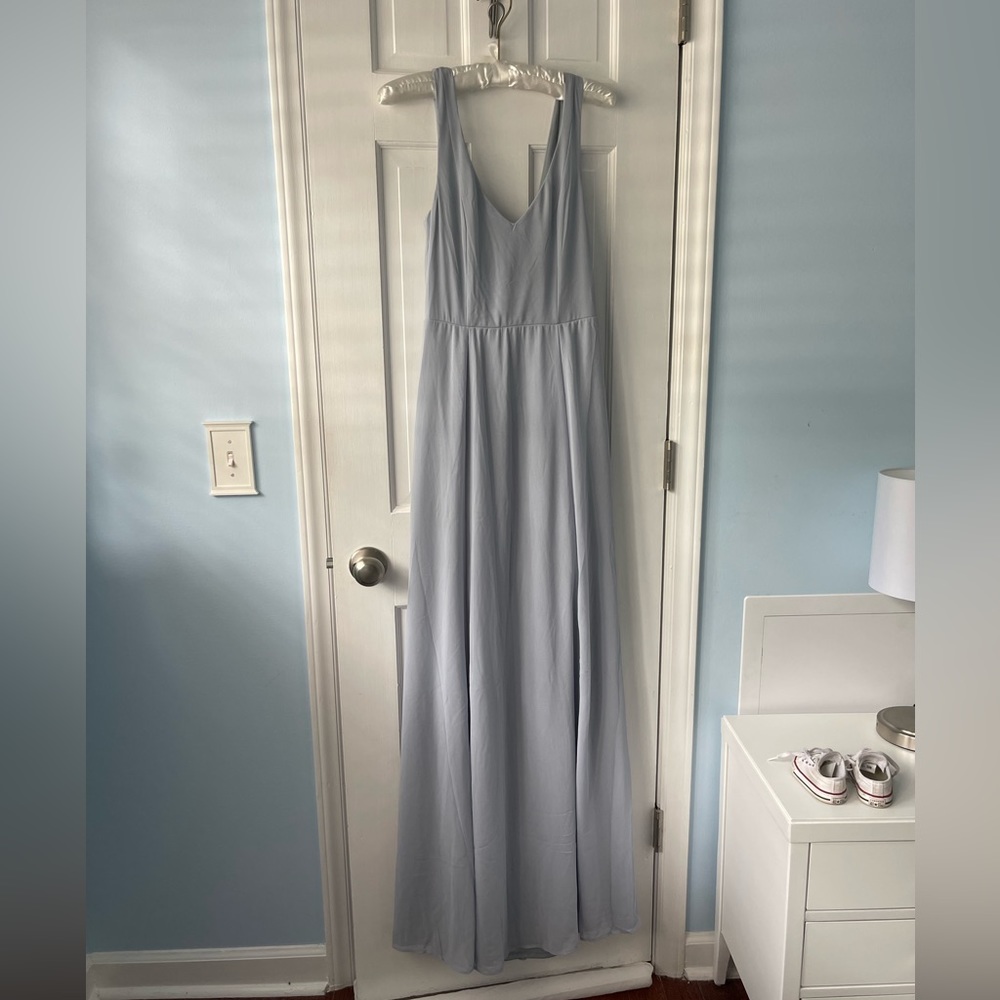 Show Me your Mumu Jenn Maxi Dress in Slate Blue size small. Never worn!